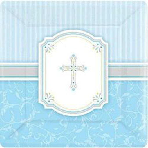 Picture of BLESSINGS BLUE PAPER PLATE SMALL - 8PK